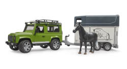 Land Rover Defender s přívěsem na koně Bruder 02592