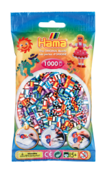 Zažehlovací korálky mix duhové Hama 207-90