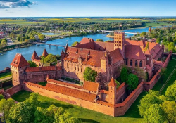 Puzzle View of the Malbork Castle Poland 500 dílků Castorland B-54039