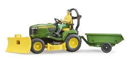 John Deere sekačka + figurka + vozík Bruder 62104