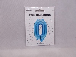 Balónek fóliový č.0 modrý 35cm