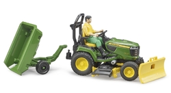 John Deere sekačka + figurka + vozík Bruder 62104